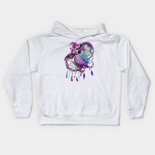Watercolor Owl and Dreamcather Kids Hoodie